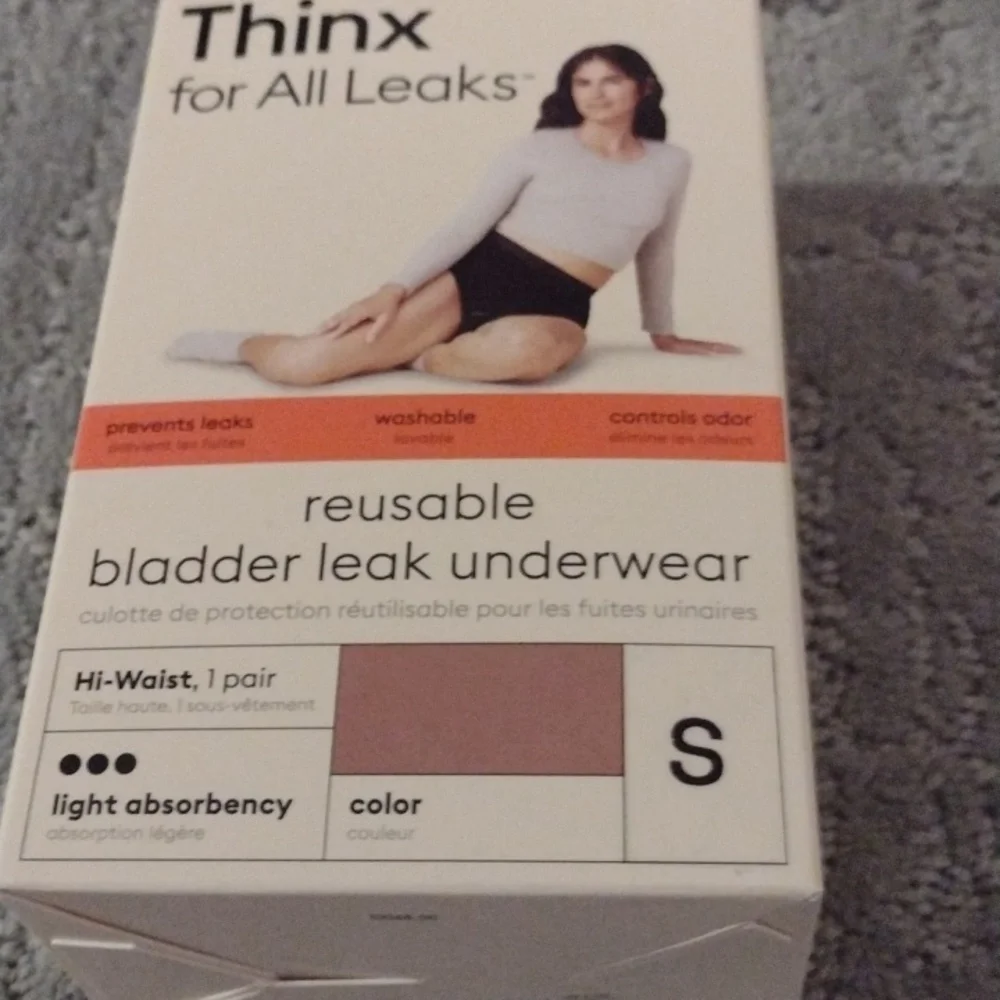 DEAL!! THINX Reusable Bladder Leak Underwear , Rose High Waist S, 🆕